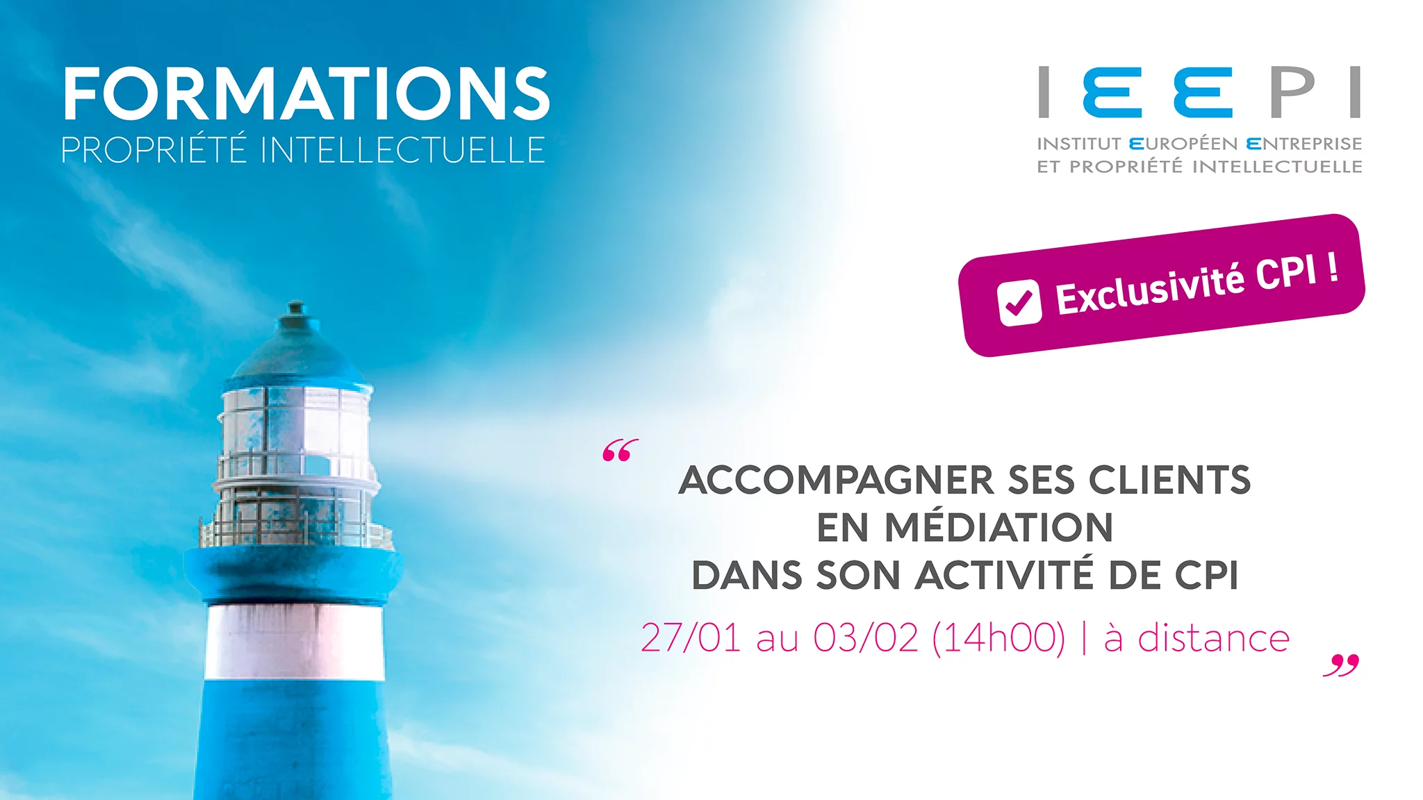 Formation CPI – Accompagner ses clients en médiation dans son activité de CPI